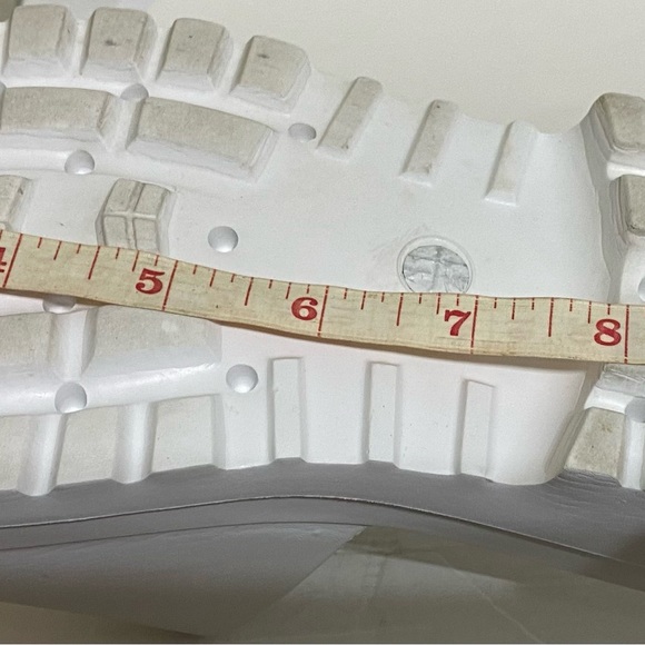 Rough Helium womens Platform Wedge Slide Sandals White size 11 - Picture 15 of 16